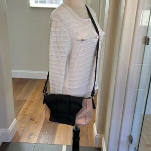 Stella & Dot two tone leather crossbody bag